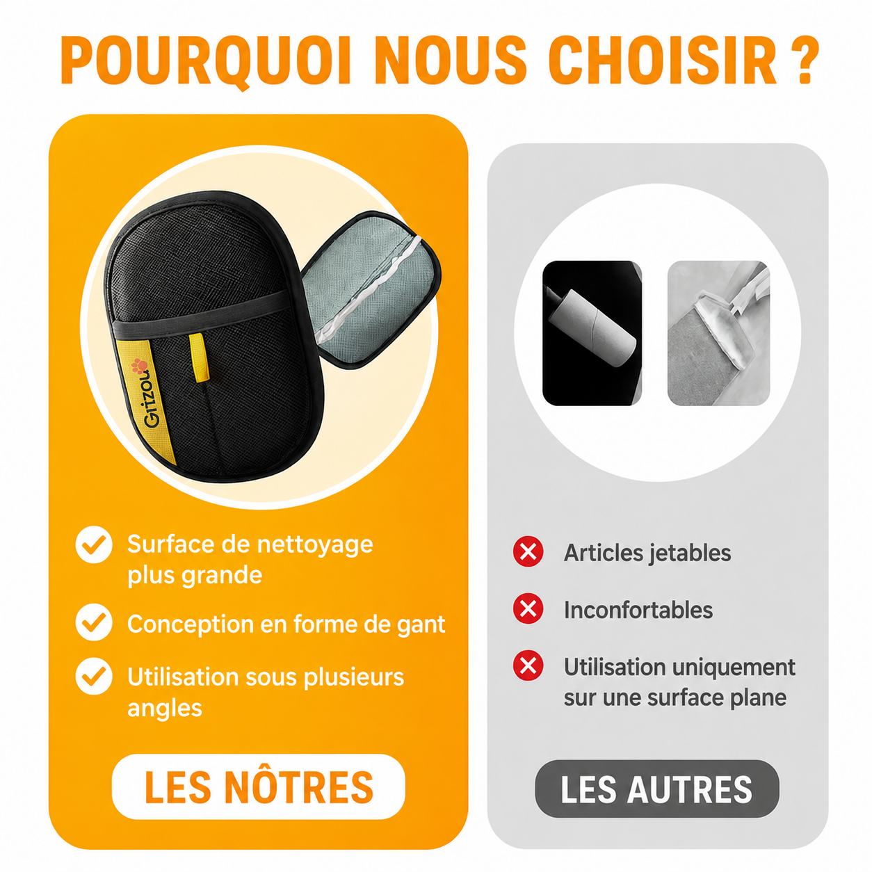 Gant Anti-Poils Réutilisable & Écologique